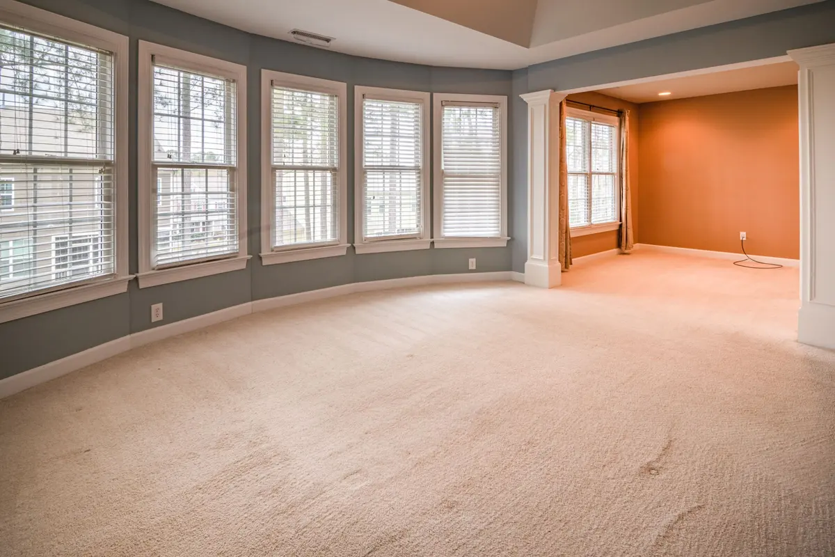 Spacious carpet flooring