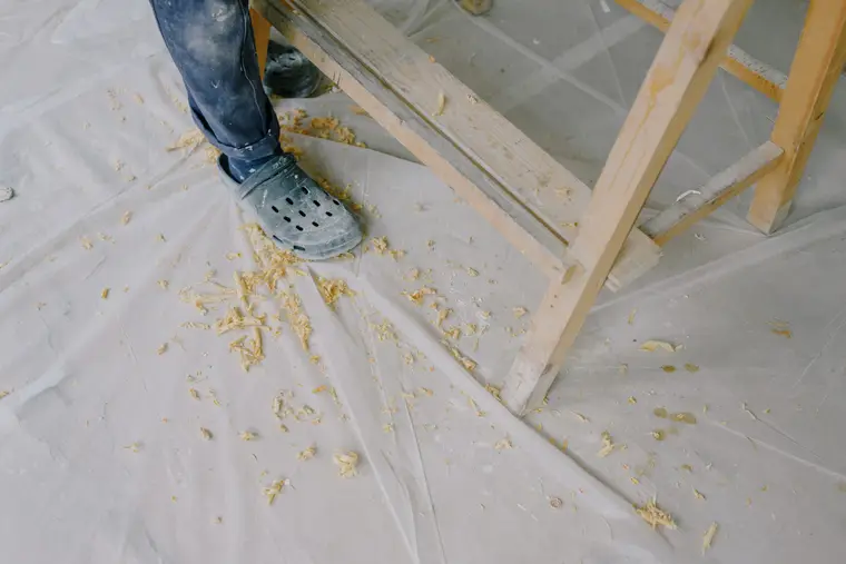 A subfloor prepared for installation