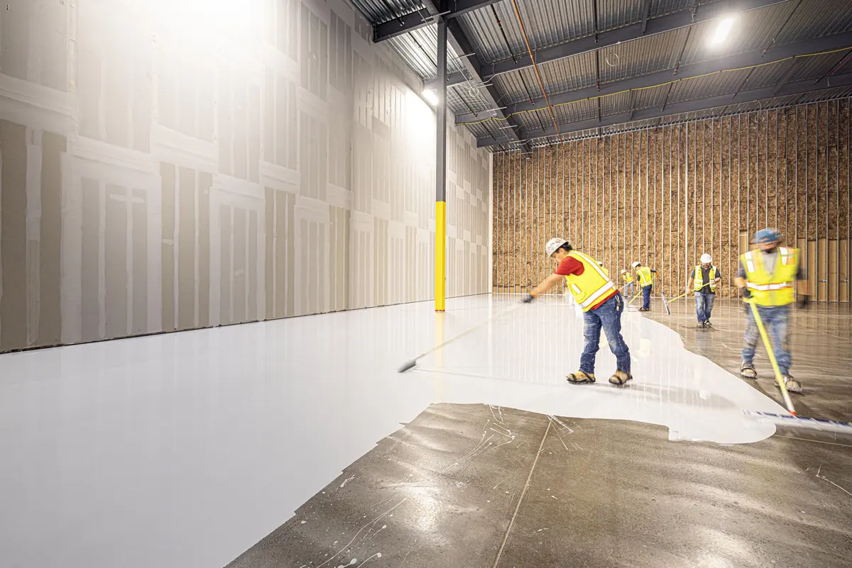 A subfloor prepared for installation