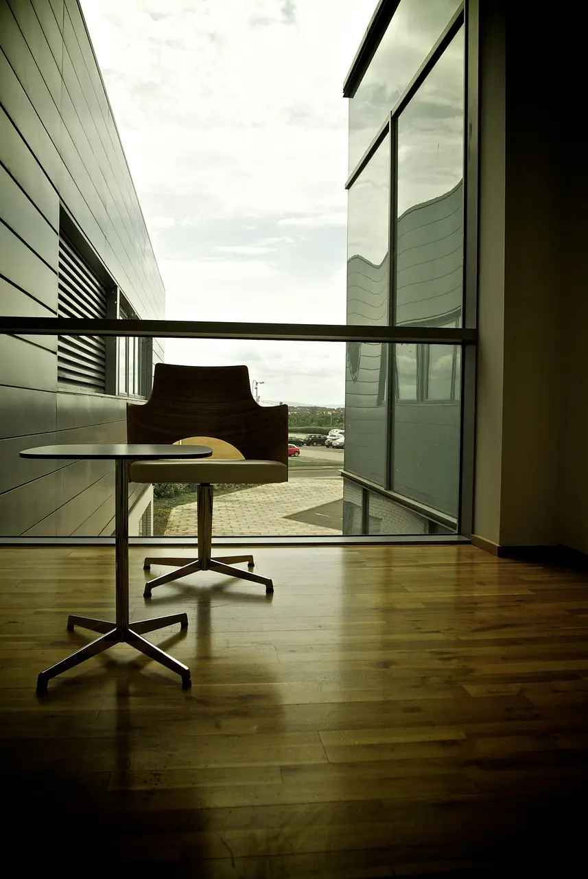 Commercial flooring in an office