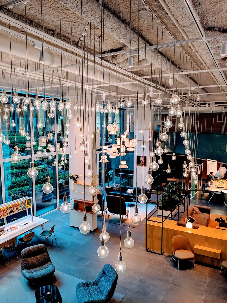 Commercial flooring in an office